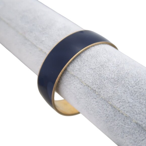 J CREW navy blue enamel bangle bracelet - Picture 3 of 6